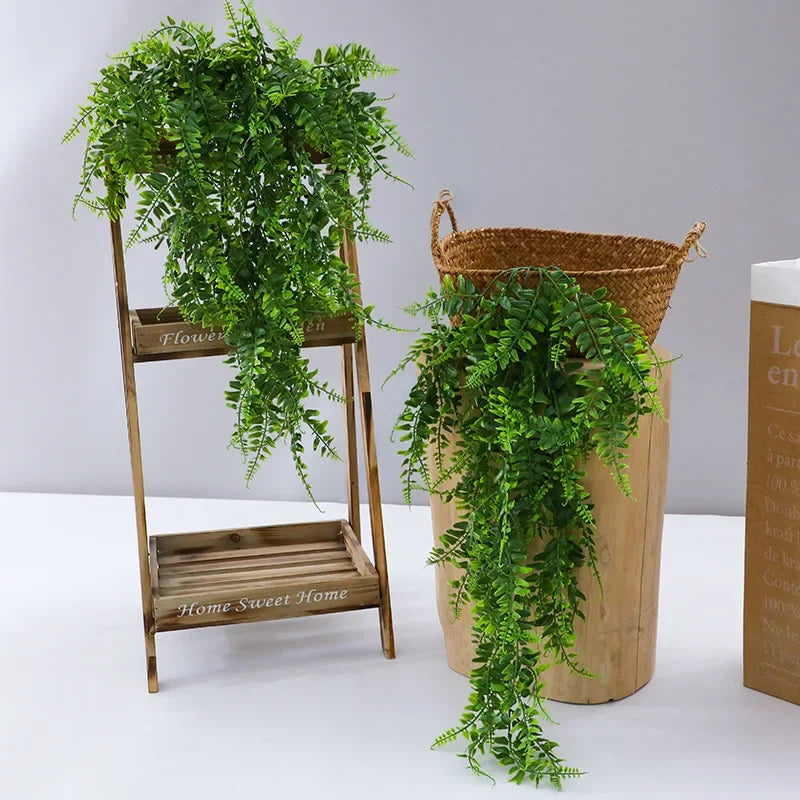 90cm Artificial Plant Vine Home Decoration Hanging Plastic Leaf Grass Garland Outdoor Wedding Party Decorations Fake Rattan…