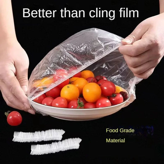 Reusable Disposable Food Cover Plastic Wrap Durable Elastic Food Lids for Bowls Elastic Plate Covers For Kitchen Food Saver…