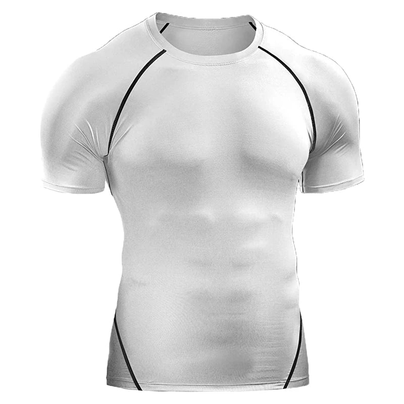 2026 Compression T Shirt Men Summer Sportswear Running T-shirt Elastic Quick Dry Sport Tops Tee Athletic Gym Workout Shirts…