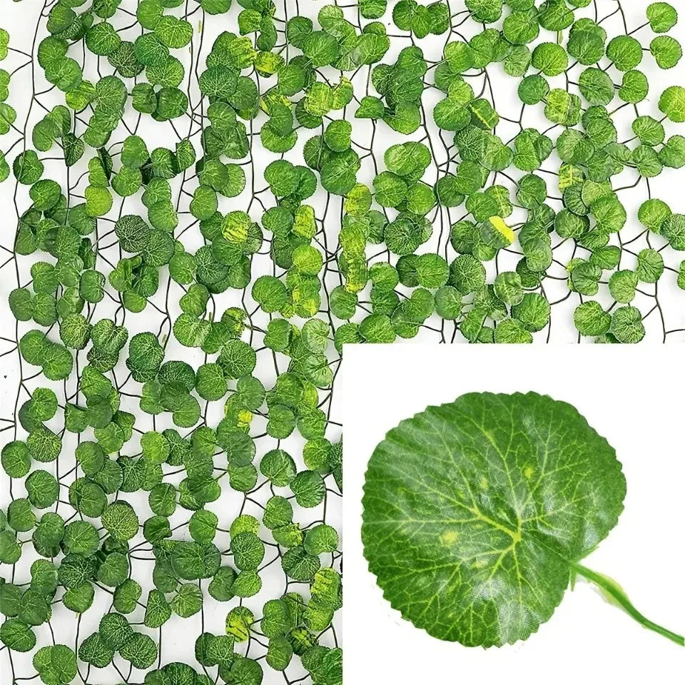 4/10M Artificial Plant Green Ivy Leaf Garland Fake Plant Creeper Hanging Vine Outdoor DIY Garden Wall Wedding Party Home Dec…