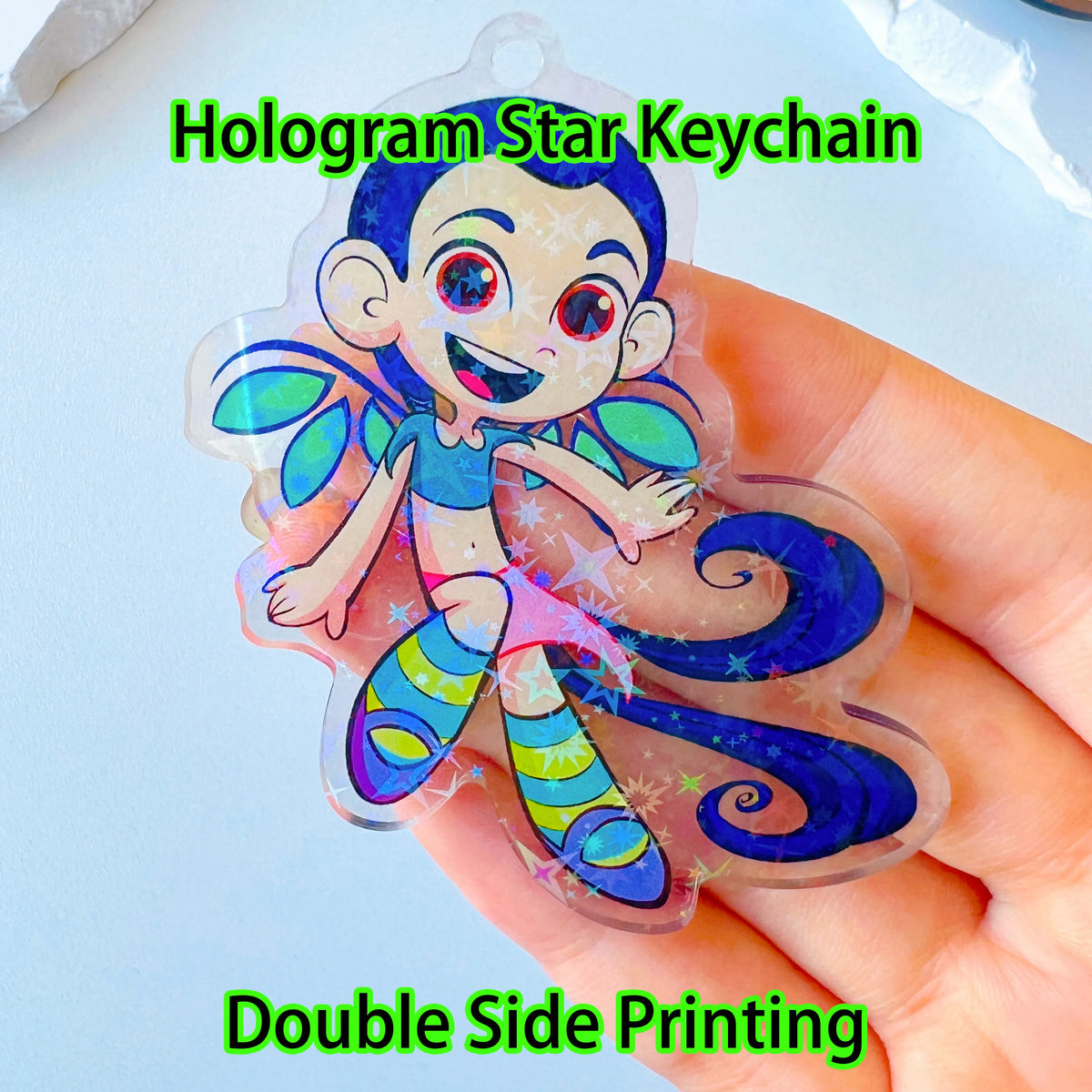 Custom Logo Acrylic Keychain Cat Dog ID Charm Print Holographic Personal Photo Pet Souvenir Birthday Gift Tag Name Key Chain…