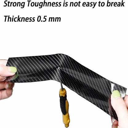 3D Nano Carbon Fiber Car Bumper Door Guard Protection Film 3m Car Door Sill Protector Sticker Black Waterproof Anti Scratch…