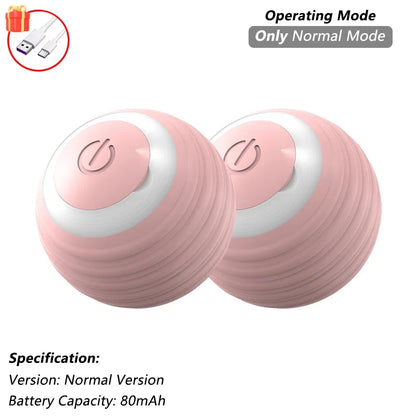 iLMH 1/2 PCS Cat Interactive Ball Toy Automatic Rolling Ball Faux Tail Rechargeable Smart Pet Electric Toy Pet Toy Imitate M…