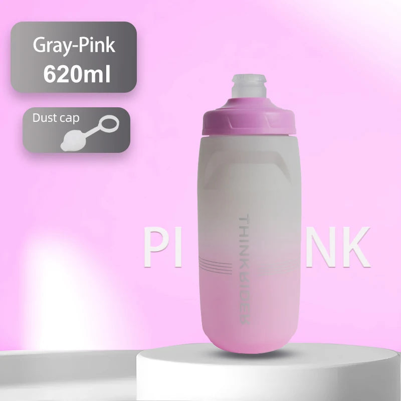ThinkRider 620ml/750ml Bicycle Bottle MTB Road Bike Water Bottle Outdoor Sports Plastic Portable Large Capacity Drink Cyclin…