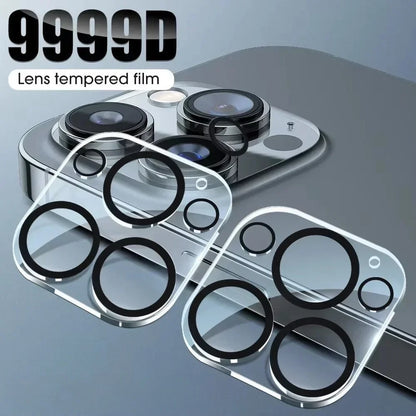 1-5Pcs Tempered Glass for iPhone 17 16 15 14 13 Pro Max Plus Mini Camera Lens Protector Black Circle Protective Lens Film Co…