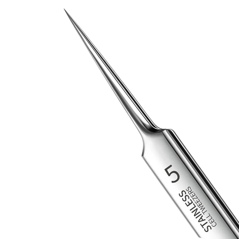 German Ultra-fine No. 5 Cell Pimples Blackhead Clip Tweezers Beauty Salon Special Scraping & Closing Artifact Acne Needle To…