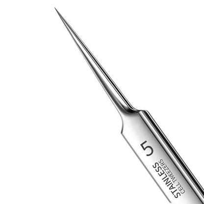German Ultra-fine No. 5 Cell Pimples Blackhead Clip Tweezers Beauty Salon Special Scraping & Closing Artifact Acne Needle To…