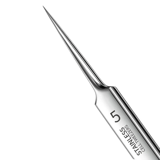 German Ultra-fine No. 5 Cell Pimples Blackhead Clip Tweezers Beauty Salon Special Scraping & Closing Artifact Acne Needle To…