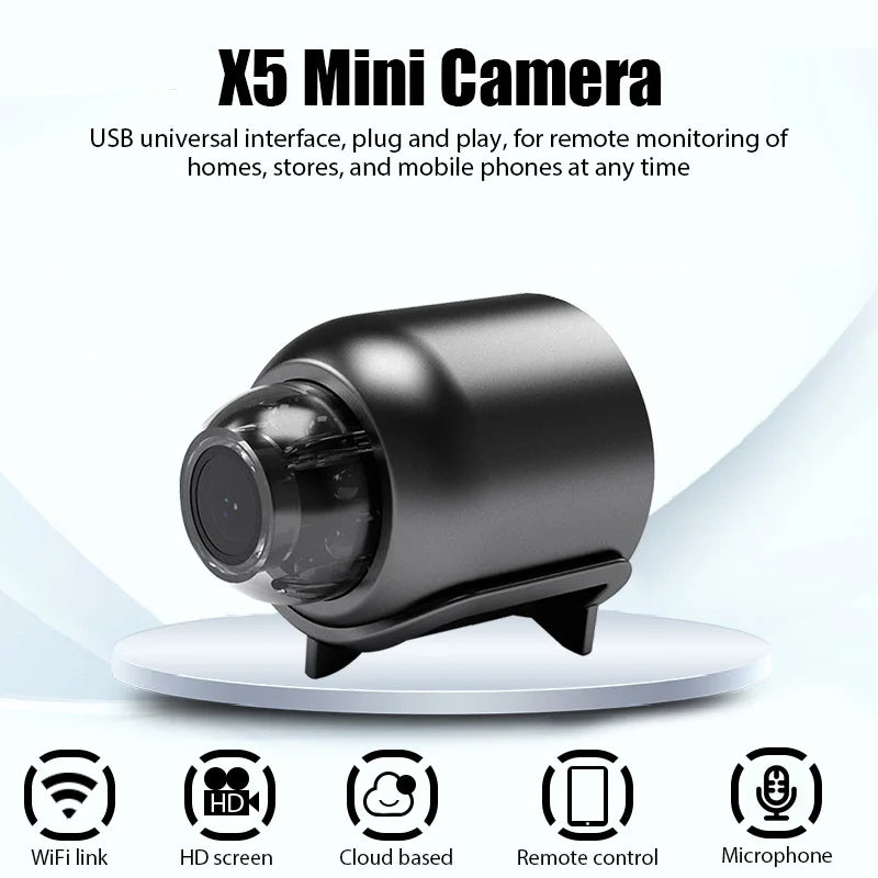 Mini Camera 1080P Clear Night Vision Lightweight Portable Premium Cams Motion Detection Wireless Surveillance Protection Cam…