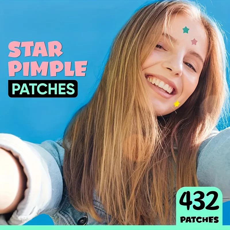 432 Colorful PE Pimple Patches Cute Star Shaped Pimple Cover Sticker Invisible Pimple Cover Removal Pimple Patch - image 3
