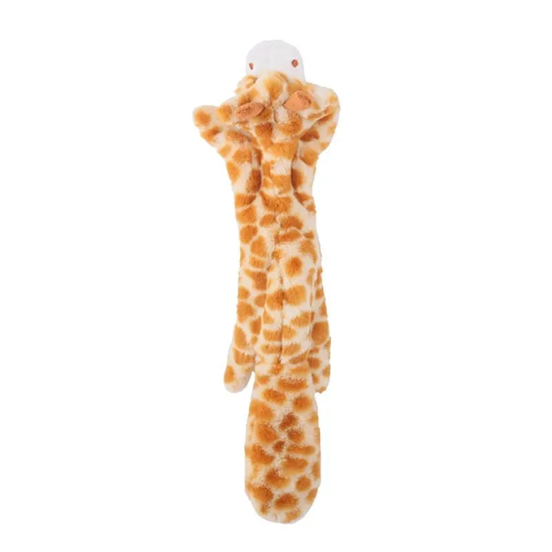 Funny Simulated Animal No Stuffing Dog Toy with Squeakers Durable Stuffingless Plush Squeaky Dog Chew Toy Crinkle Pet Squeak…