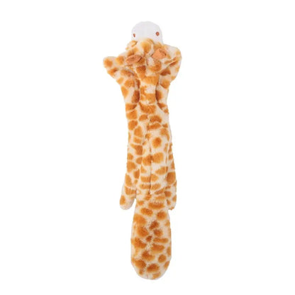 Funny Simulated Animal No Stuffing Dog Toy with Squeakers Durable Stuffingless Plush Squeaky Dog Chew Toy Crinkle Pet Squeak…