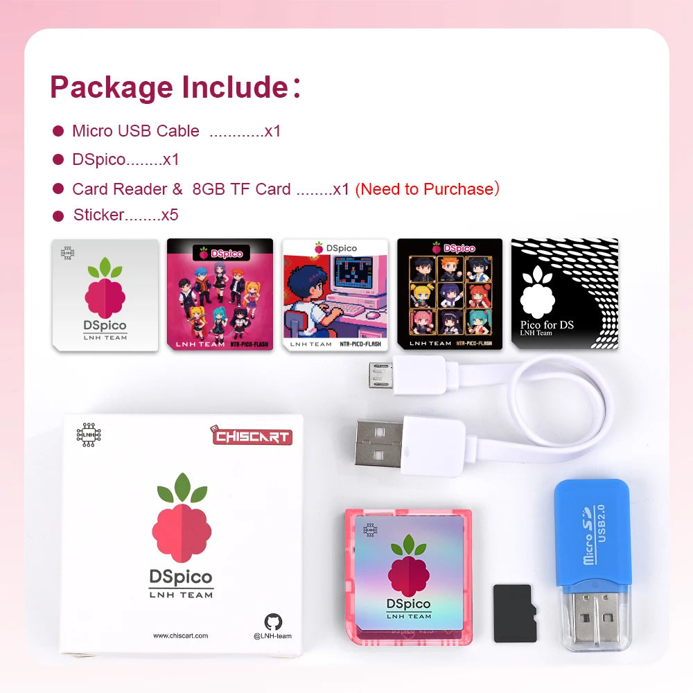 Chiscart DSpico Game Reader Cart Injection Molded Transparent Case with RP2040 MCU For NDS NDSL DSi 3DS Console - image 6