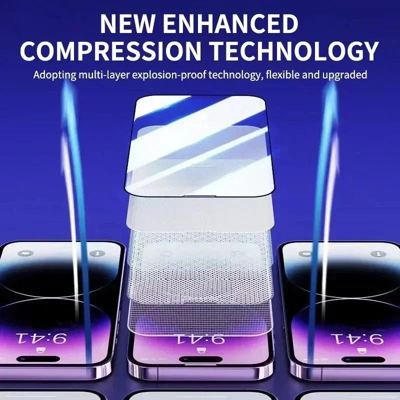 3Pcs Oleophobic Coating Dust Free Easy Installation Screen Protector for IPhone 13 11 12 14 15 Pro Max Mini XR 16 15 Plus Gl…