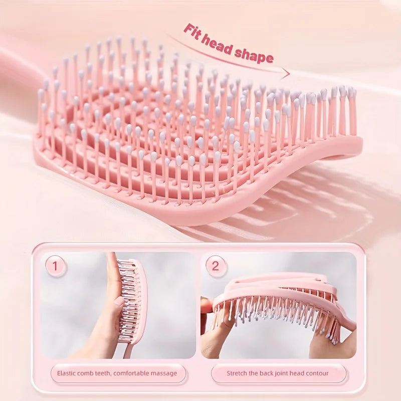 WANMEI Volumizing Detangling Hair Massage comb Hair Massage Comb with Hollowed-Out Design hair styling tools for real hair w…