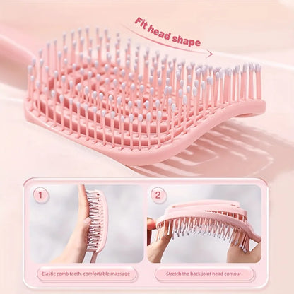 WANMEI Volumizing Detangling Hair Massage comb Hair Massage Comb with Hollowed-Out Design hair styling tools for real hair w…