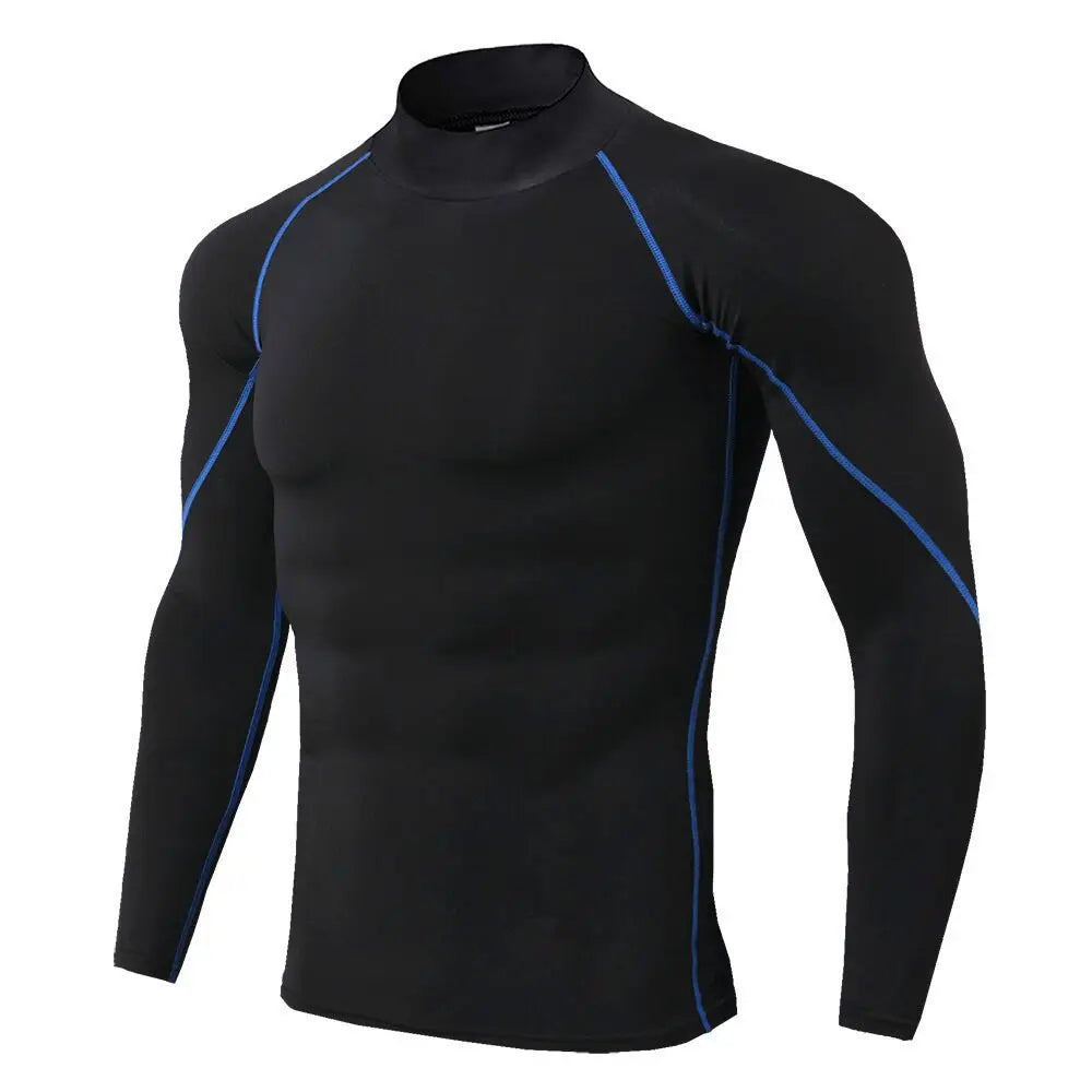 Men Sport T-shirt Quick Dry Bodybuilding Running Shirt Long Sleeve Compression Top Gym T Shirt Men Fitness Tight Rashgard -…