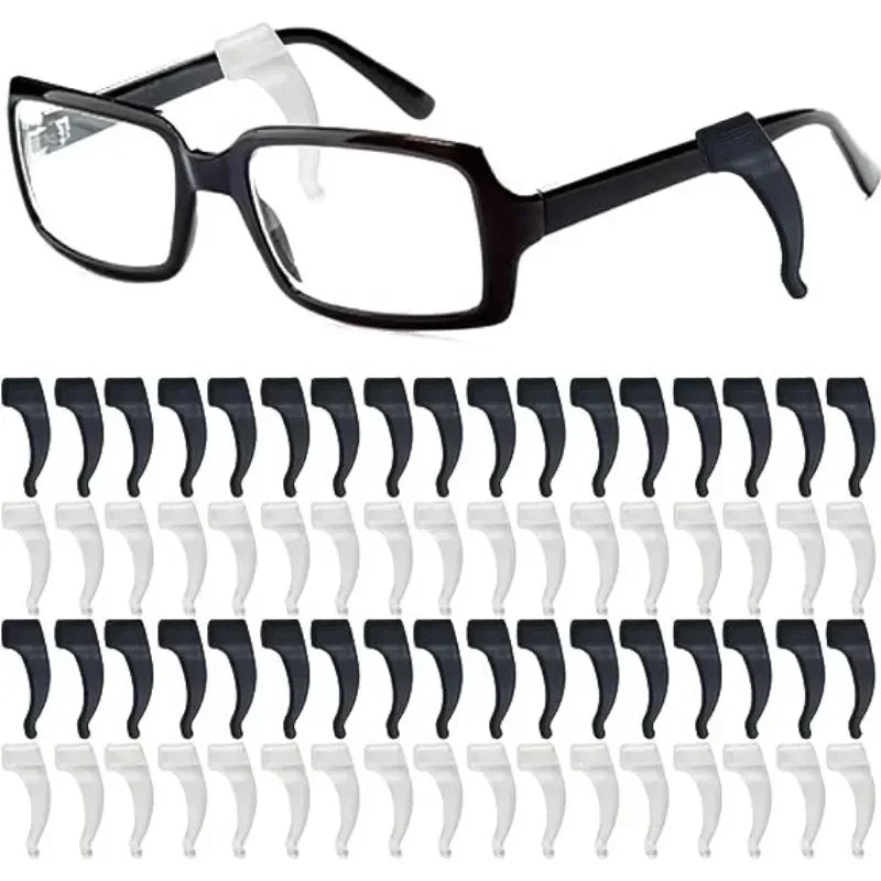 2/40pcs Silicone Ear Hook Anti-slip Glasses Leg Ear Sleeve Bracket Fastener Sunglasses Accessories Grip Anti-fall Eyewear Ho…