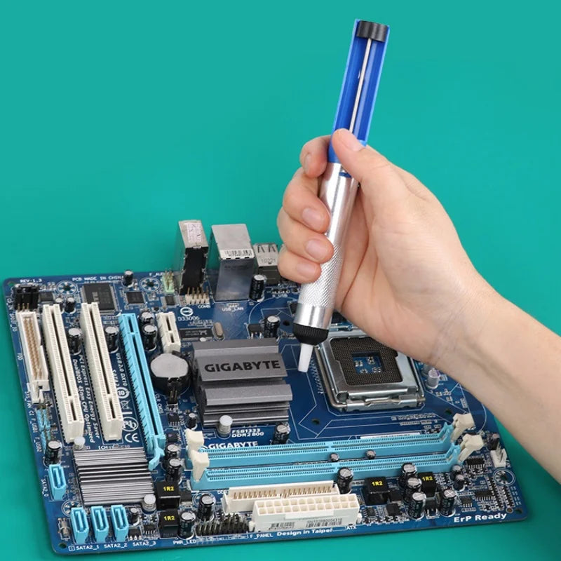 Aluminum Metal Desoldering Pump Suction Tin Gun Soldering Sucker Pen Removal Vacuum Desoldering Pump Tool - image 3