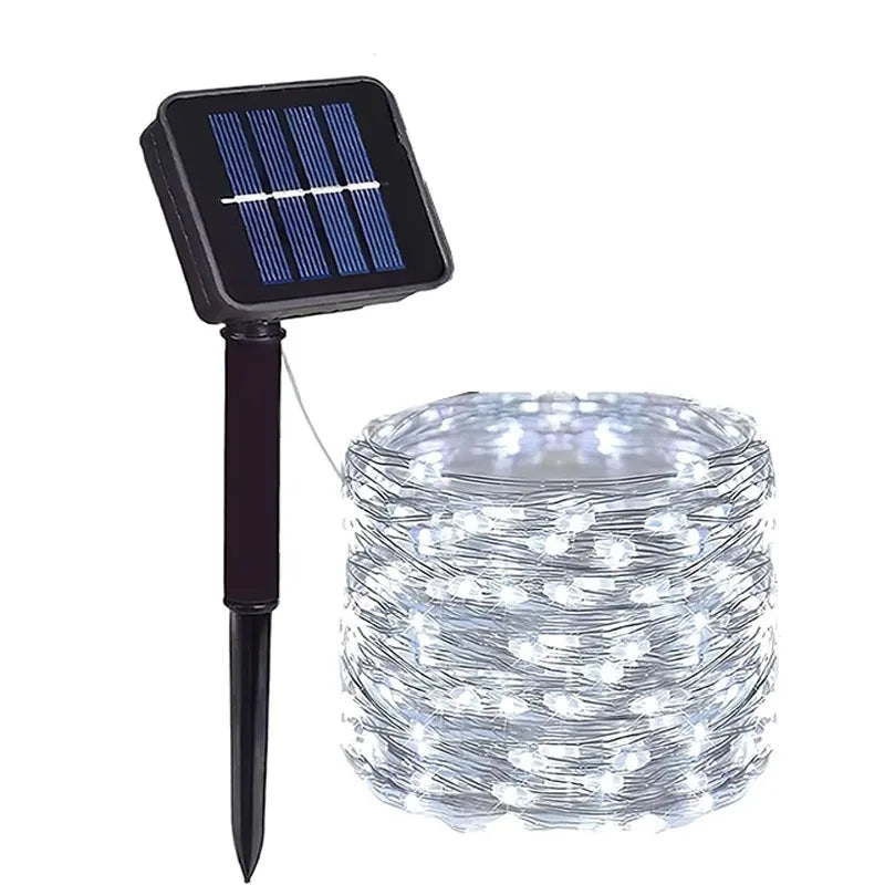 Fairy Lights Solar Garden Lights String Lights with 8 Modes Waterproof Wire Lights for Patio Yard Trees Christmas Party - im…