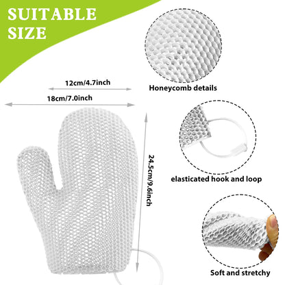 Exfoliating shower glove with colorful honeycomb weave and TPU high elasticity antibacterial material - gentle, safe and dur…