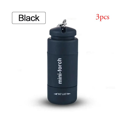 Pocket Keychain Flashlight Waterproof Outdoor Hiking Camping Mini FlashlightUSB Rechargeable LED Multifunctional Strong Ligh…