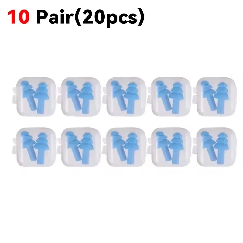 25/1Pair Ear Plugs Sleeping Noise Cancelling Reusable Silicone Sound Block Earplugs Summer Waterproof Swimming Ear Plug With…