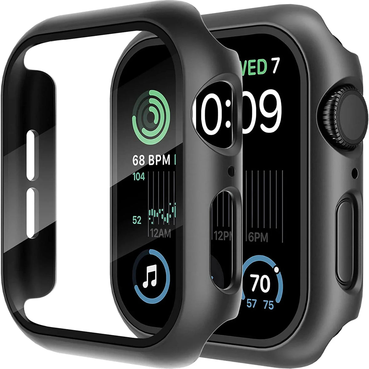 Tempered Glass+Cover For Apple Watch 11 10 9 8 7 46mm 42mm PC Bumper Screen Protector Case iWatch Series 7 6 5 4 SE3 44 40 4…