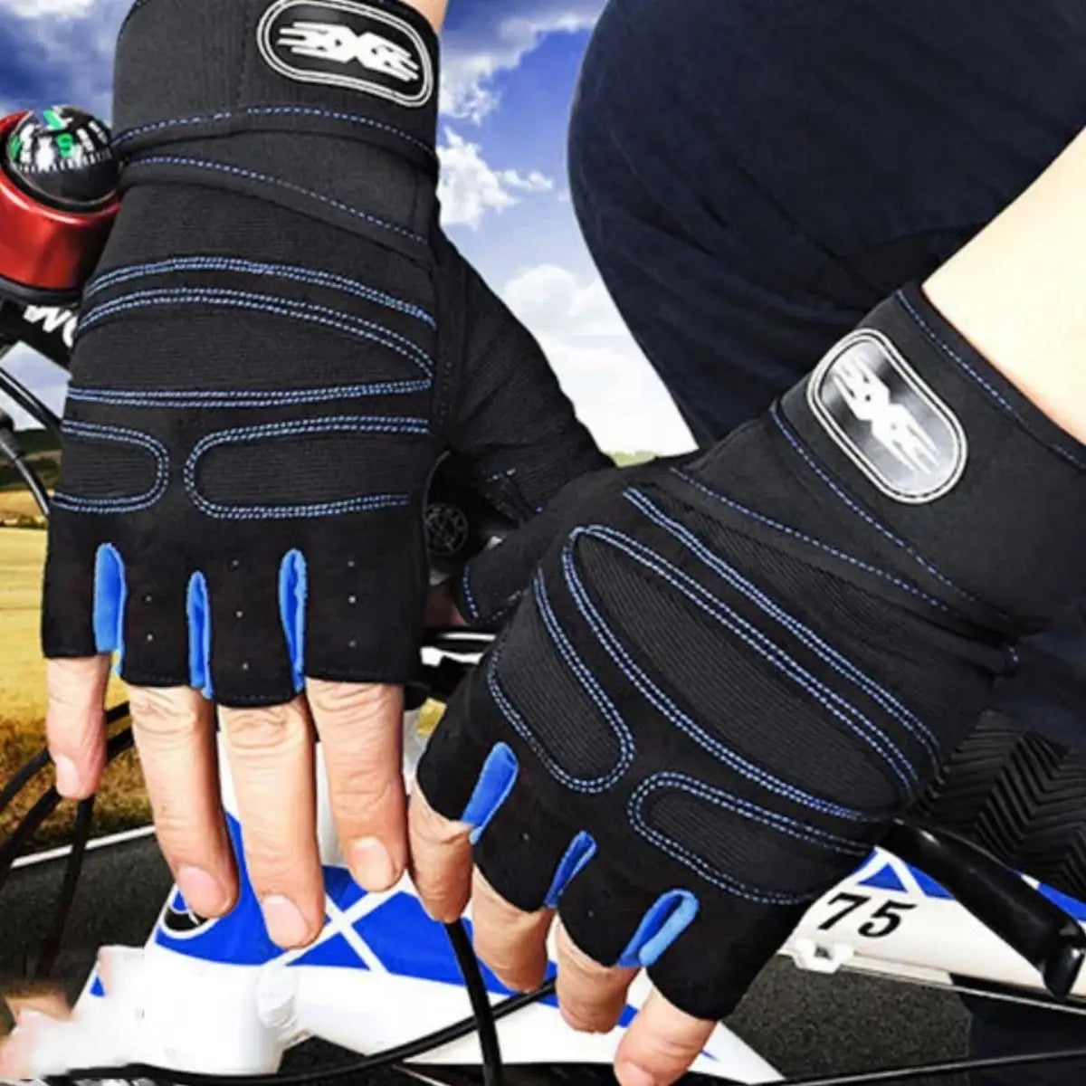Gym Gloves for Men Women Fitness Weight Lifting Wristband Gloves Body Building Training Sports Exercise Cycling Glove Shockp…