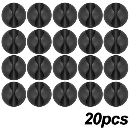5/50Pcs Mini Cable Winder Organizer USB Charging Cable Clips Desk Tidy Organiser Wire Cord Holder Protectors In Home Office…