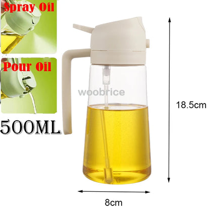 2in1 Kitchen Spray Oil Dispenser Oil Sprayer Polisher Or Only Brush Spray for Air Fryer Salad Grilling Roasting Cooking Kitc…