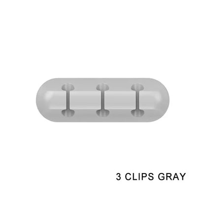 Silicone USB Cable Organizer USB Charging Cable Winder Desktop Tidy Management Clips Cable Holder For Mouse earphone Accesso…