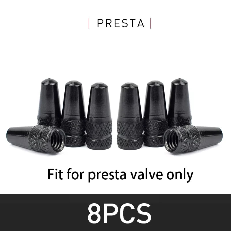 4/8pcs Aluminum Alloy Bicycle Tire FV Valve Cap MTB Road Bike Covered Protector Road MTB Tyre Dustproof Bike Presta Valve -…
