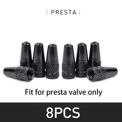 4/8pcs Aluminum Alloy Bicycle Tire FV Valve Cap MTB Road Bike Covered Protector Road MTB Tyre Dustproof Bike Presta Valve -…