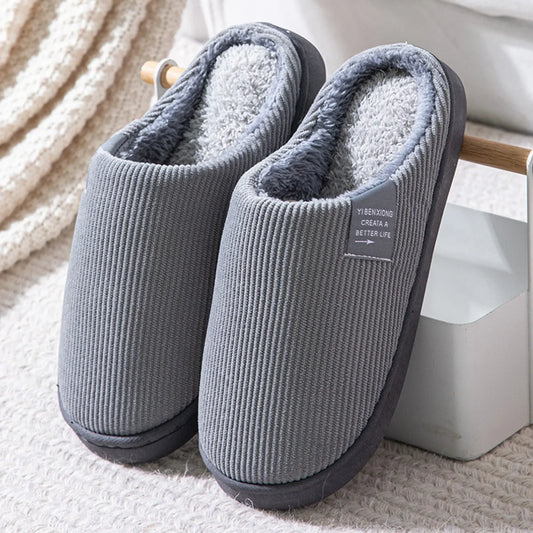 NEW Women's Men's Casual Thick Soft Bottom Home Slippers Household Plush Slippers Anti-slip Thermal Slippers Indoor Winter F…