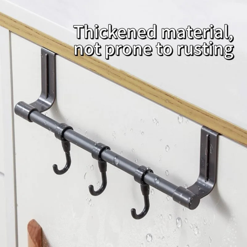 1/2pcs Wall-Mounted Kitchen Cabinet Towel Rack - Space-Saving Dishcloth Holder for Home and Bathroom No Drilling Require - i…