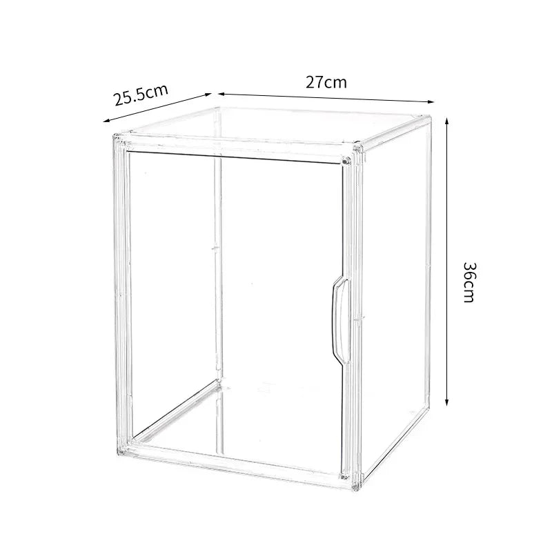 1/2/3/4PCS Acrylic Clear Display Storage Box for Fingures Foldable Display Case for Figurines Dolls Action Figure Organizer…