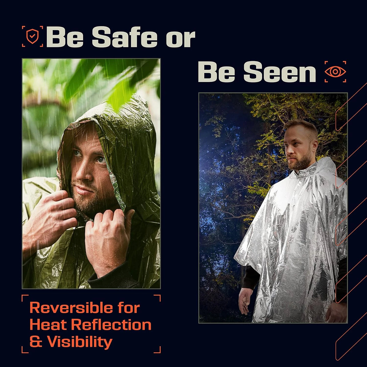 Emergency Waterproof Raincoat Aluminum Film Disposable Poncho Warm Thermal Rainwear Blankets Survival Tools Camping Equipmen…