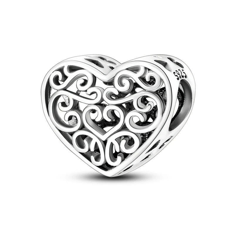 925 Sterling Silver Charms Beads Pendant Tree of Life Dog Elephant Love Heart Charm Fit Original Bracelet DIY Women Jewelry…