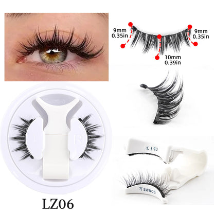 Hot 1 Pair Magnetic Eyelashes Handmade Fluffy Faux Mink Lashes Reusable Natural False Eyelashes and Magnetic Tweezers Set Ma…