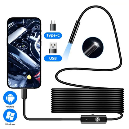 5.5/7.0MM Type-C Endoscope Camera with 6 Adjustable LEDs USB Android Flexible Inspection Borescope for Phone PC - image 7