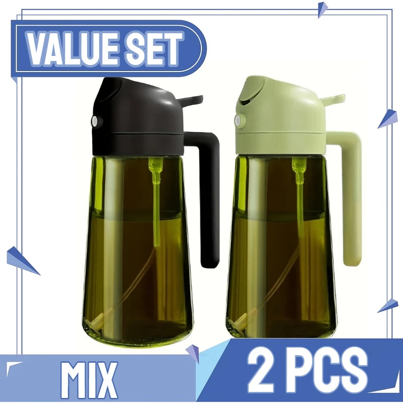 2in1 Kitchen Spray Oil Dispenser Oil Sprayer Polisher Or Only Brush Spray for Air Fryer Salad Grilling Roasting Cooking Kitc…