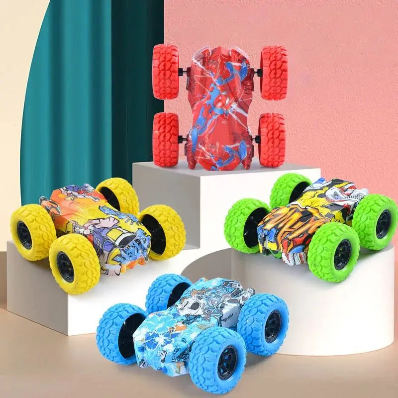 Children's Toy Car Fun Double-Sided Car Inertial Safety Anti-Collision Anti-Fall Kids Model Sliding Off-Road Vehicle - image…