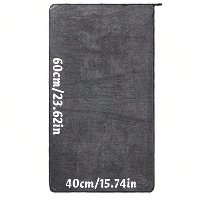 Dark gray car microfiber towel, oversized strong absorbent car wash cloth, high-efficiency cleaning wipe cloth - image 8