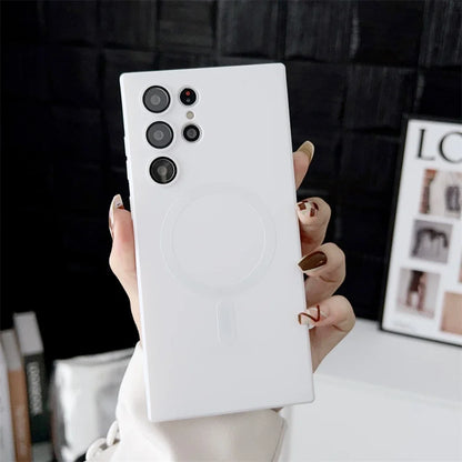 Luxury Matte Magnetic Case for Samsung S25 S24 S23 S22 Ultra S21 S20 Plus Capa for Samsung Note 20 Ultra Magsafe Phone Cover…