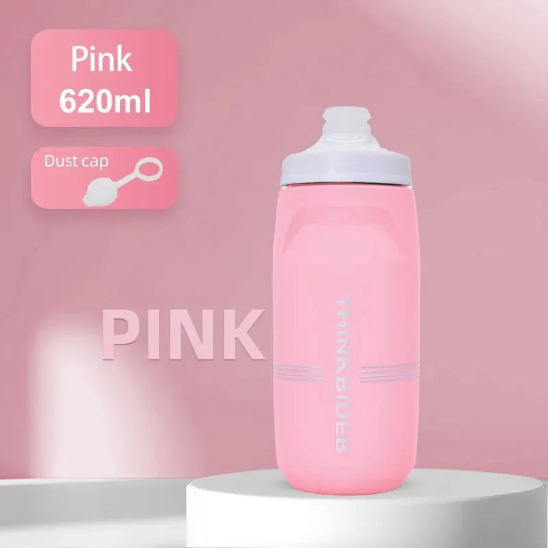 ThinkRider 620ml/750ml Bicycle Bottle MTB Road Bike Water Bottle Outdoor Sports Plastic Portable Large Capacity Drink Cyclin…