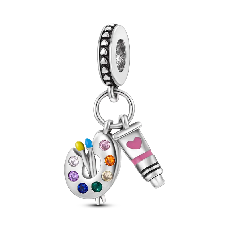 2026 Hot Sale Charms Bead 925 Sterling Silver Pink Butterfly Luminous Firefly Dangle Fit Bangle Bracelet Necklace DIY Jewelr…