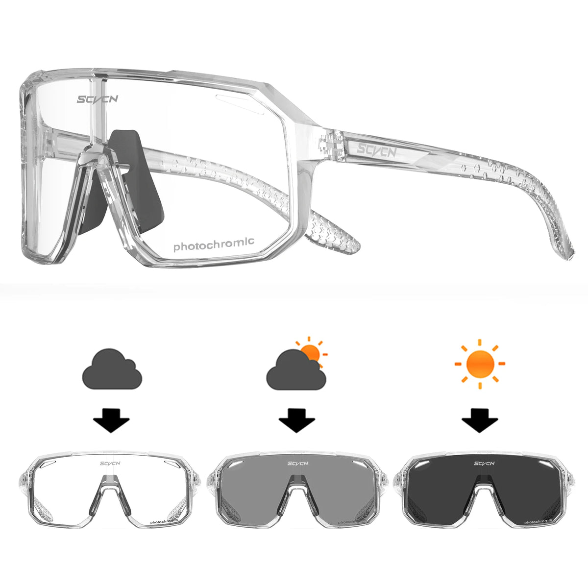 SCVCN New Cycling Glasses Bike Sunglasses Men UV400 Eyewear Outdoor Sports MTB Goggles Bicycle Women Riding Hiking Sunglasse…