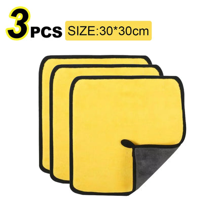 Car Wash Microfiber Towel 30x30/60CM Car Cleaning Drying Cloth Hemming Car Care Cloth Detailing Car Wash Towel - image 9