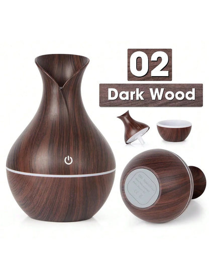 200ml Air Humidifier Essential Oil Diffuser USB Mist Maker Mini Humidificador with Colorful Light for home office car - imag…